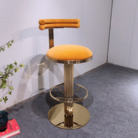 Tabouret de bar pivotant moderne et réglable, avec dossier ergonomique et structure en acier robuste, pour pub, restaurant, bar à domicile