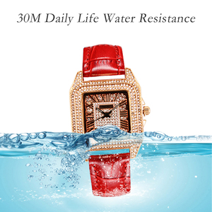 Nuevo Reloj de Cuarzo para Mujer 1001, con Diamantes, Diseño Simple y Elegante, Correa de Cuero, Resistente al Agua - Product Image 5