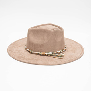 Topi Fedora Wanita Trendy Berbahan Suede dengan Pinggiran Lebar, Polos, Cocok untuk Pesta dan Aktivitas Memancing (Stok Grosir) - Product Image 3