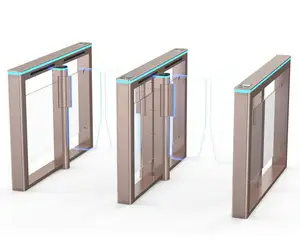Factory Price Ticket System Automatic Pedestrian Gate Flap Barrier Gate Security Access Control Flap Barrier Speed Turnstile