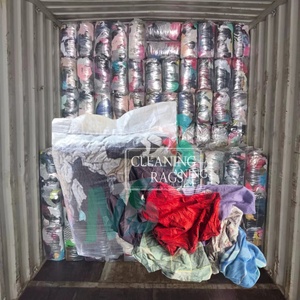 Chiffons en coton multicolores personnalisés pour l'industrie du nettoyage, chiffons de nettoyage de couleurs mélangées, chiffons industriels pour le nettoyage - Product Image 1