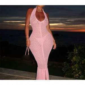 Nouvelle <span class=keywords><strong>Robe</strong></span> Sexy à Bretelles Dos Nu en Maille Léopard Floquée Transparente - Product Image 4