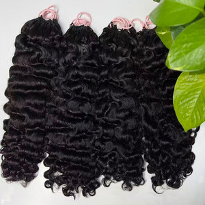 Productos de belleza para mujeres, extensiones de cabello humano natural negro tejidas a crochet, cabello virgen camboyano, proveedor líder. - Product Image 3