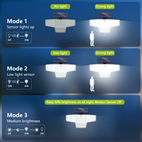 Nuevo Modelo 2026: Luces Solares LED para Jardín 236/448 con Control Remoto de 3 Niveles, Sensor de Movimiento, Montaje en Pared y Focos Múltiples