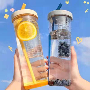 700ml BPA free nhựa chai nước trái cây chai chanh thể dục thể thao trái cây Infuser uống chai nước - Product Image 2