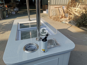 Display <strong>Cart</strong> Gelato Hard Ice Cream <strong>Cart</strong> with Two Wheels - Product Image 3