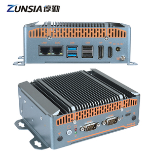 มินิพีซี OEM แบบติดตั้งบนราง Din ไร้พัดลม 2 พอร์ต Ethernet 2 พอร์ต Com 4 พอร์ต <span class=keywords><strong>USB</strong></span> Intel N100 N150 N305 1*DDR4 1*HD/DP Type-C X86 Barebone มินิพีซีอุตสาหกรรม - Product Image 1