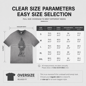 Wholesale Men 275G Cotton T-Shirt Heavyweight Vintage Washed Screen Embroidery Graphic Oversized Streetwear Tee Supplier - Product Image 6