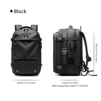 Sac à dos pour ordinateur Oxford extensible avec séparation sec/humide, pompe intégrée et serrure personnalisée