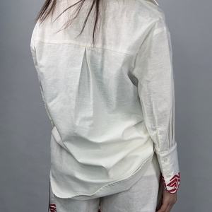 Ensemble deux pièces décontracté pour femme : chemise unie à manches longues et short ample – Nouvelle collection OEM - Product Image 5