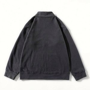Sudadera con Cierre y Cuello Alto Unisex, Talla Grande, Color Sólido, Venta al Por Mayor y Dropshipping, Modelo H3012 - Product Image 4