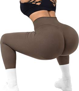Women's Solid Peach Push-Up Ankle Length Workout Leggings High Waist <strong>Jeggings</strong> Casual Spandex Pants - Product Image 5