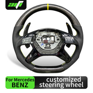 Pour mercedes-benz G E GL <span class=keywords><strong>ML</strong></span> classe W463 W166 <span class=keywords><strong>W163</strong></span> W212 2013-2018 <span class=keywords><strong>volant</strong></span> en cuir perforé en Fiber de carbone personnalisé - Product Image 2