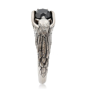 Vintage Blackened Eagle <b>Ring</b> <b>for</b> <b>Men</b> Hip Hop Fashion Finger Jewelry - Product Image 6