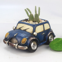 Pot à succulentes en forme de voiture vintage, pot à fleurs, pot à bonsaï pour bureau, intérieur et extérieur