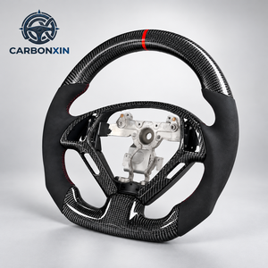 Volante de Coche de Fibra de Carbono Forjado Azul y Cuero Negro Personalizable Directo de Fábrica para Infiniti FX35 G25 G37 Q50 Q60 Q70 350Z - Product Image 2