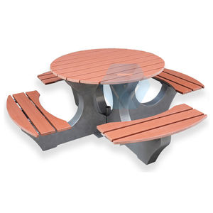 आधुनिक आउटडोर पिकनिक टेबल सेट फैक्टरी थोक गार्डन पैटियो धातु लकड़ी बेंच प्लास्टिक कॉफी रेस्तरां भोजन के लिए - Product Image 4