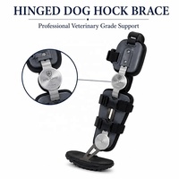 Attelle de cheville articulée réglable pour chien, post-opératoire, avec cadre en plastique respirant, pour correction de la marche et stabilisation des ligaments fracturés
