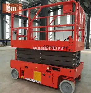 WEMET mini plataforma elevadora de tijera hidráulica X mesa elevadora de tijera para alquiler
