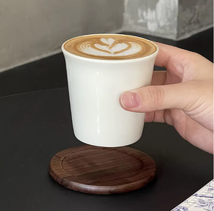 Taza de Café de Cerámica Lisa de Porcelana de Grado Alimenticio con Borde Ergonómico Ancho y Esmalte Brillante Resistente a los Arañazos para el Café Diario - Product Image 6