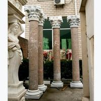 Pilier romain solide Colonnes en pierre de marbre Pilier de temple haut carré avec support Caractéristiques de la pierre de balustrade préfabriquée
