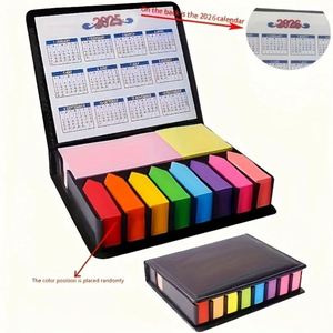 Custom PU Rectangular Calendar Sticky Notes <b>Memo</b> <b>Pad</b> Office Use Self-Adhesive Personalized Promotion Gift - Product Image 1