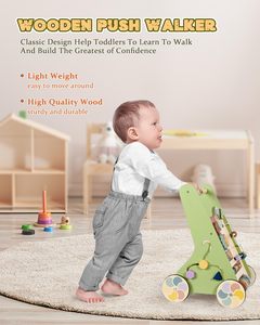 Marche-bébé éducatif Montessori en bois, le meilleur entraîneur familial pour les tout-petits - Product Image 2