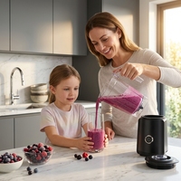 Elektrische blender, krachtige keukenblender, stille werking, handmatige bediening, voedselmixer, sapcentrifuge voor keuken, hotel en buitengebruik