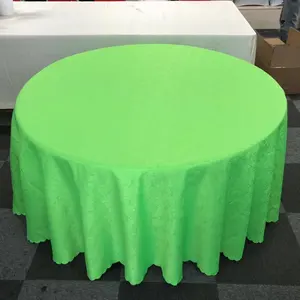 Premium Polyester Fabric Table Cloth Damask Apple Green Tablecloth for Wedding Party Banquet Events Hotel Restaurant