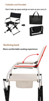 Nouvelle chaise de maquillage moderne en aluminium léger, chaise de camping et de pêche d'extérieur, chaise de réalisateur compacte