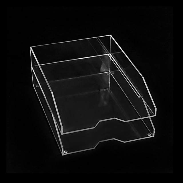 Custom Eco-Friendly Double-Layer Data Rack 3mm Thick Acrylic Display Stand Modern Style Store Display Shelves