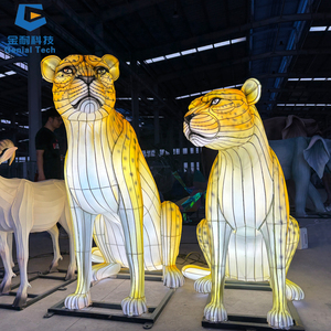 SGFL328 Holiday Lantern Proveedor Motify Lantern Decoración de jardín Animal Leopard Festival Lantern - Product Image 2