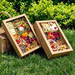 Boîte de conteneur à emporter en carton kraft brun personnalisé écologique durable restauration à emporter pour burger gâteau repas nourriture <span class=keywords><strong>pas</strong></span> <span class=keywords><strong>cher</strong></span> Logo - Product Image 4