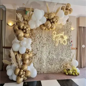 Gran oferta, personalizado, 36 colores, decoración de boda, Panel de pared de lentejuelas, telón de fondo, paneles de pared brillantes