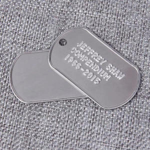 <b>Custom</b> Stainless Steel Blank <b>Dog</b> <b>Tags</b> Metal Stamping Label for DIY Decorative Craft Laser Engraving Silver - Product Image 5