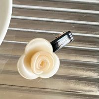 Barrettes latérales 3D en forme de rose, faites à la main, écologiques, légères, en acétate, style vintage français, pour franges et mèches rebelles, personnalisables pour femmes