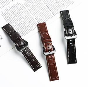 <span class=keywords><strong>Bracelet</strong></span> de montre en <span class=keywords><strong>cuir</strong></span> véritable, 20mm, <span class=keywords><strong>22mm</strong></span>, 24mm, 26mm, pour Panerai, pour Pena, pour femmes et hommes, accessoires universels - Product Image 2