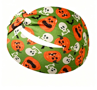 Serre-tête torsadé imprimé thème Halloween, accessoire capillaire pour fête et cosplay, nouvelle promotion, effet saisissant