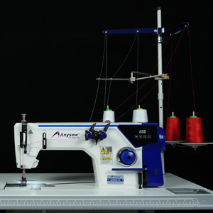 Machine à coudre industrielle à point de chaînette à deux aiguilles à entraînement direct AS5800E-2N, machine à coudre à deux aiguilles - Product Image 3