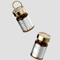 Flacon en verre ambré pour pénicilline, 1,5 ml, 2 ml, 3 ml, 5 ml, blindé contre la lumière, mini flacon en verre pour sérum facial, échantillons de soins de la peau
