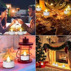 Luci da tè a LED da 24 confezioni con luci luminose realistiche e tremolanti senza fiamma per candele con lampada a lunga durata - Product Image 2
