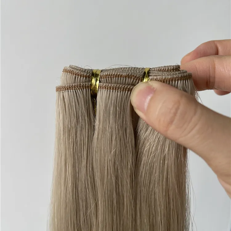 Wholesale Virgin Cuticle 613 Blonde Pure Human Hair Weave With Competitive Price Machine Weft