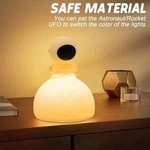 चिंता राहत सामग्री स्मार्ट लाइट प्यारा जानवर सिलिकॉन बच्चों के कमरे के बेडरूम के लिए रात का दीपक - Product Image 5