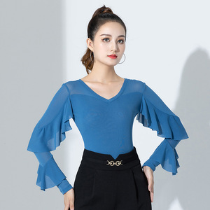 Blusa de baile latino de salón de práctica para <span class=keywords><strong>mujer</strong></span> - Product Image 3