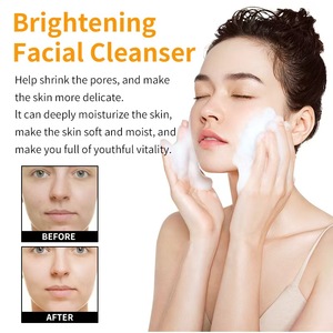 Limpiador de mousse de cúrcuma de 100ML con cabezal de cepillo Lavado de cara de limpieza profunda suave con extracto de cúrcuma para piel radiante - Product Image 2