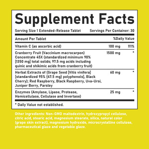 Tabletas de Arándano Rojo ODM OEM con Vitamina C, Apoya la Salud Digestiva Intestinal, Refuerza el Sistema Inmunológico, Extractos Herbales - Product Image 3