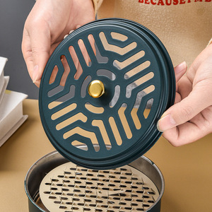 Soporte para Espirales Antimosquitos de Acero Inoxidable con Tapa, Circular, Resistente al Viento, Ignífugo, Portátil, para Uso en Exteriores - Product Image 2
