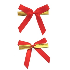 E-Magic Prix Usine Nœuds en Ruban de Satin Pré-Noués Faits Main Personnalisés avec Torsades Dorées pour Décorations d'Emballage de Sacs de Pâtisserie et de Bonbons - Product Image 4