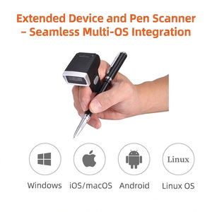 Scanner <span class=keywords><strong>de</strong></span> code-barres portable à anneau <span class=keywords><strong>de</strong></span> doigt 2.4G, module <span class=keywords><strong>de</strong></span> lecture <span class=keywords><strong>de</strong></span> codes QR avec déclencheur au doigt et batterie 1000 mAh HS-S03ER - Product Image 2