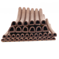 Bandes de caoutchouc en mousse epdm à dos adhésif en forme de E pour portes